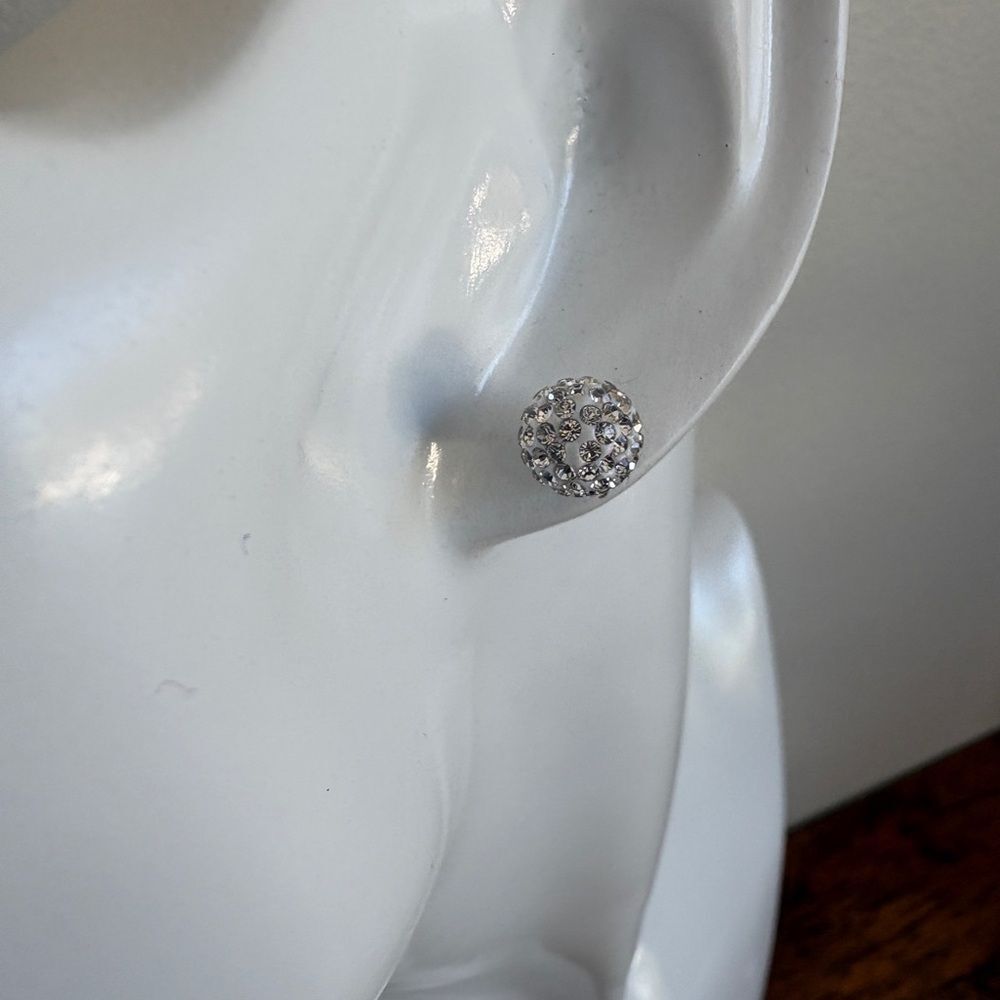 Sparkling 925 Silver Crystal Earrings